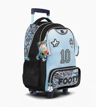 ESC0410 -  F26451-MOCHILA CARRO 18" FUTBOL CELESTE - Vista 2