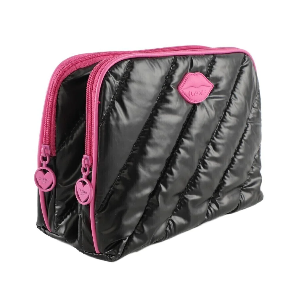 MAR1506 - 28851-PORTA COSMETICOS OREIRO LOVE NEGRO