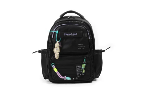 ESC0281 - FS112-MOCHILA PUFFY AND SHINY 17" BLACK