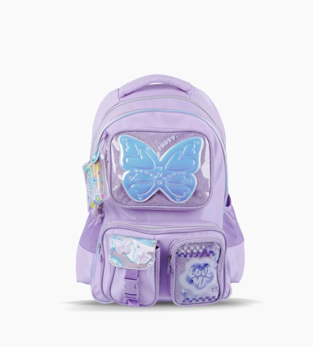 ESC0412 - F26343-MOCHILA ESPALDA 18" GLOW FLY LILA