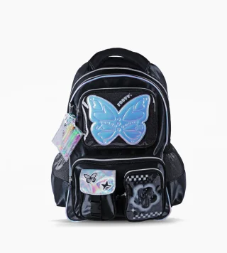 ESC0411 - F26343-MOCHILA ESPALDA 18" GLOW FLY NEGRA - Vista 1