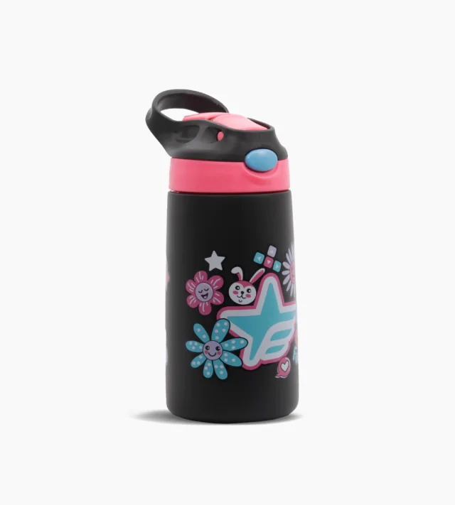 BAZ0348 - BOTERM173/2-BOTELLA TERMICA  FLOWER NEGRA