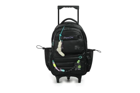 ESC0283 - FS113-MOCHILA PUFFY AND SHINY 18" BLACK