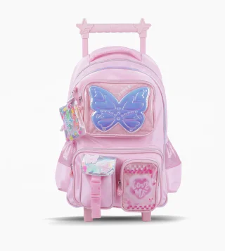 ESC0407 - F26341-MOCHILA CARRO 18" GLOW FLY ROSA - Vista 1