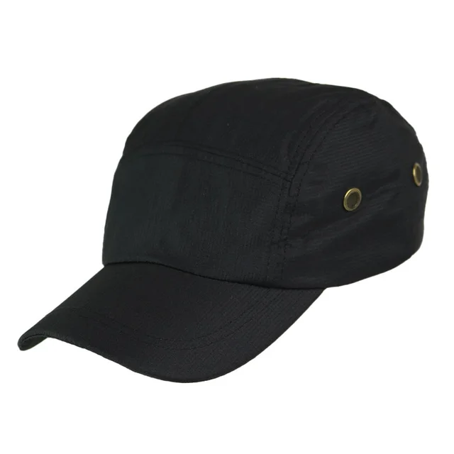 #108580BK - Gorra negra de poliester visera curva