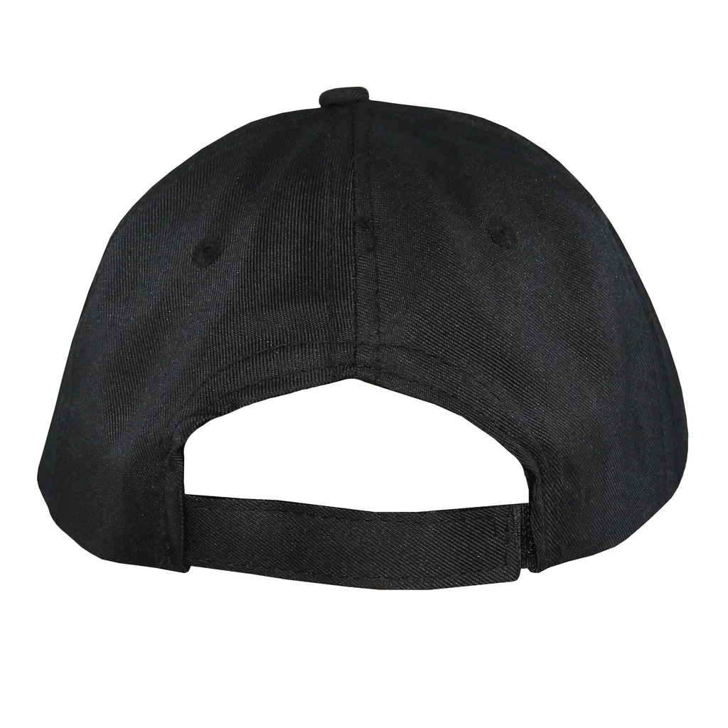 #1254BK - Gorra infantil visera curva 5 gajos negra