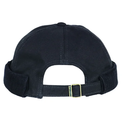 #211140BK - Casquete de gabardina y corderoy
