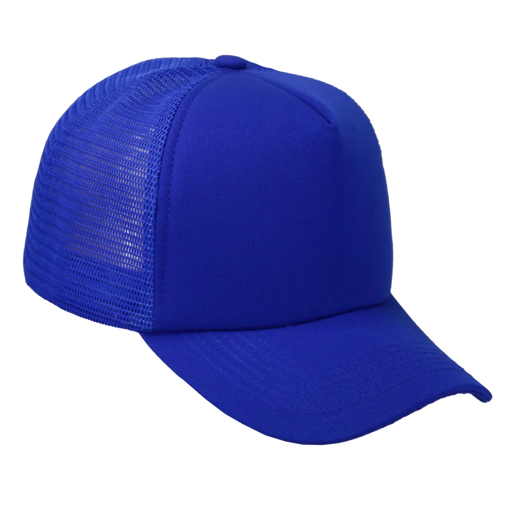 #106940RY - Gorra trucker microcanvas de adulto visera curva con red rayada