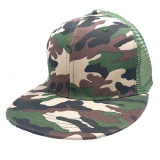 Gorra trucker visera plana camuflaje  militar verde - Vista 1