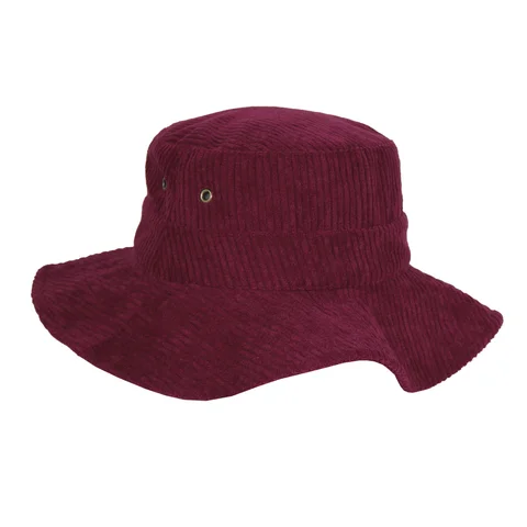 #143110BR - Chambergo de corderoy ala ancha bordo