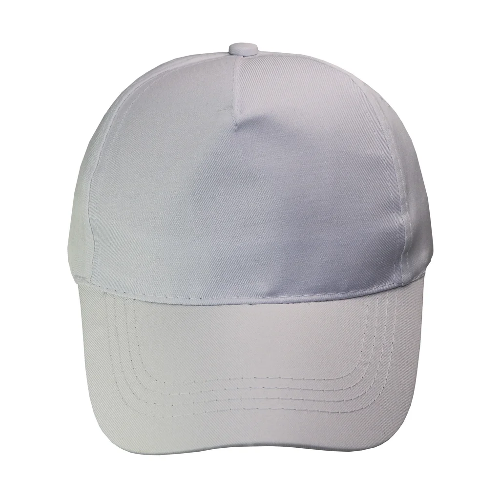 #1254WH - GORRA LISA INFANTIL 5 GAJOS VISERA CURVA-1254wh