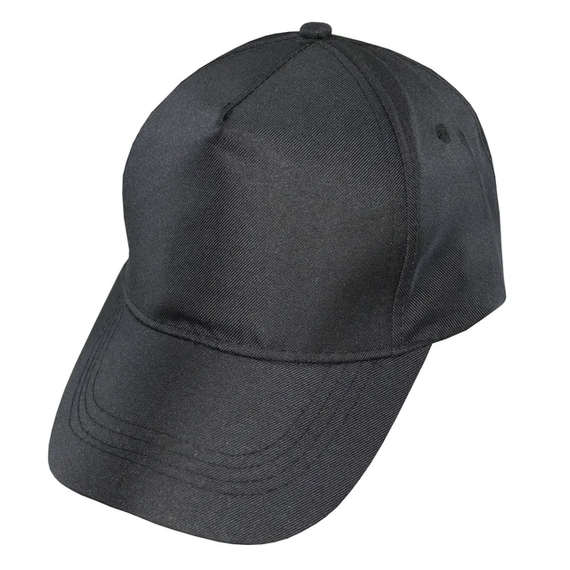 #1254BK - Gorra infantil visera curva 5 gajos negra