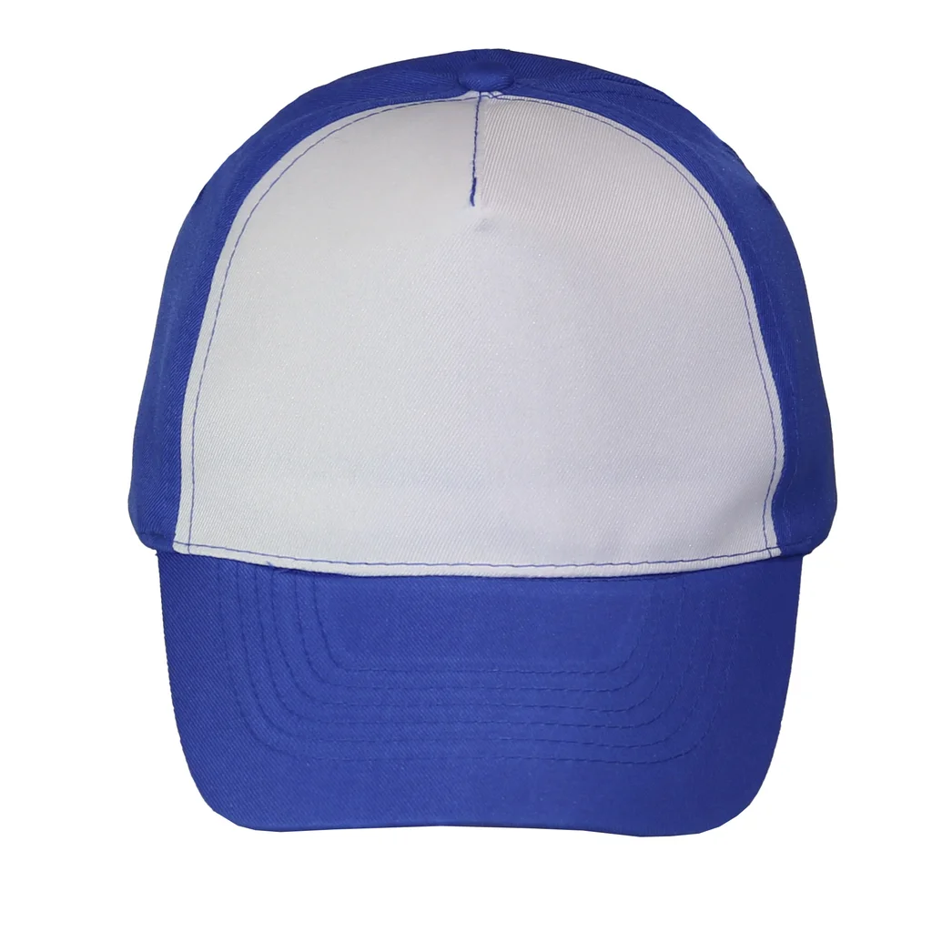 #1058RYWH - GORRA 5 GAJOS VISERA CURVA CON FRENTE BLANCO