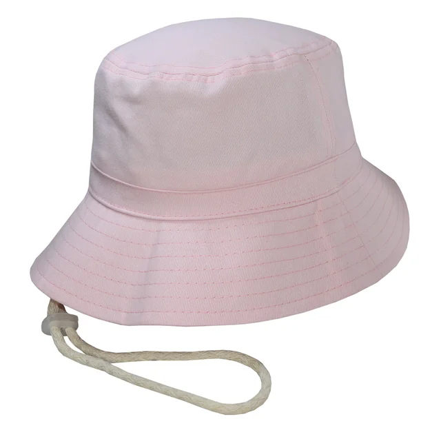 #401524VEIARSBP - Bucket hat con cordón en gabardina rosa bebe