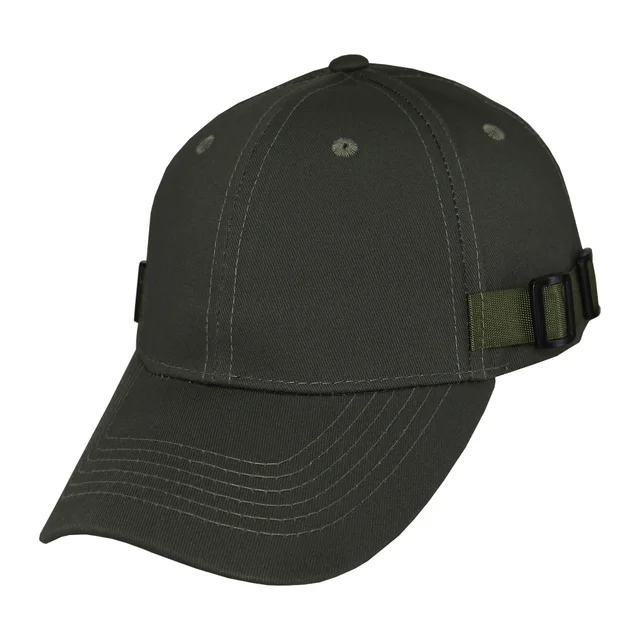 #108530MG - Gorra visera curva verde con hebilla pasador plástico.