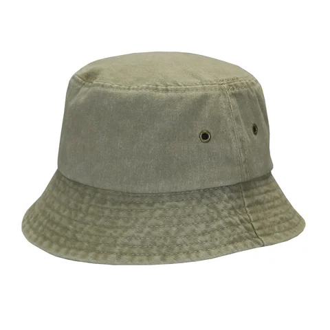 #142870KK - Bucket hat pigmentado prelavado caqui