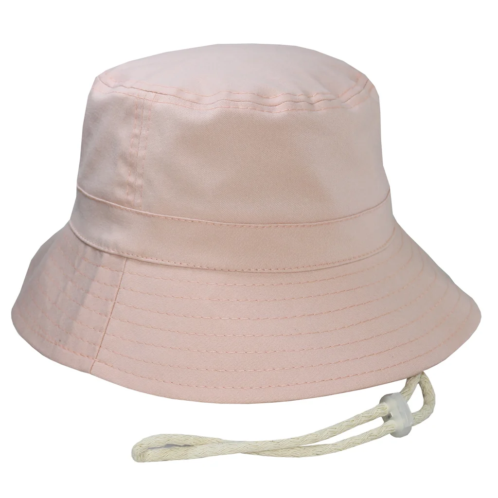 #401521VEIASAP - Bucket hat con cordón en gabardina salmon.