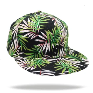#10-747-0 - Gorra visera plana palmas fondo negro - Vista 6