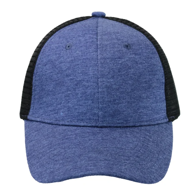 #107731NYBK - Gorra trucker visera curva 6 paneles azul.