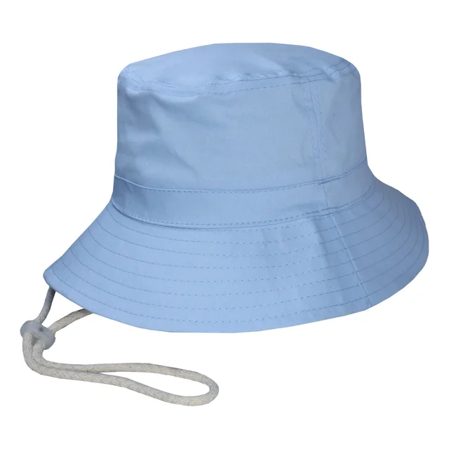 #401517VEIACEP - Bucket hat con cordón en gabardina pastel celeste