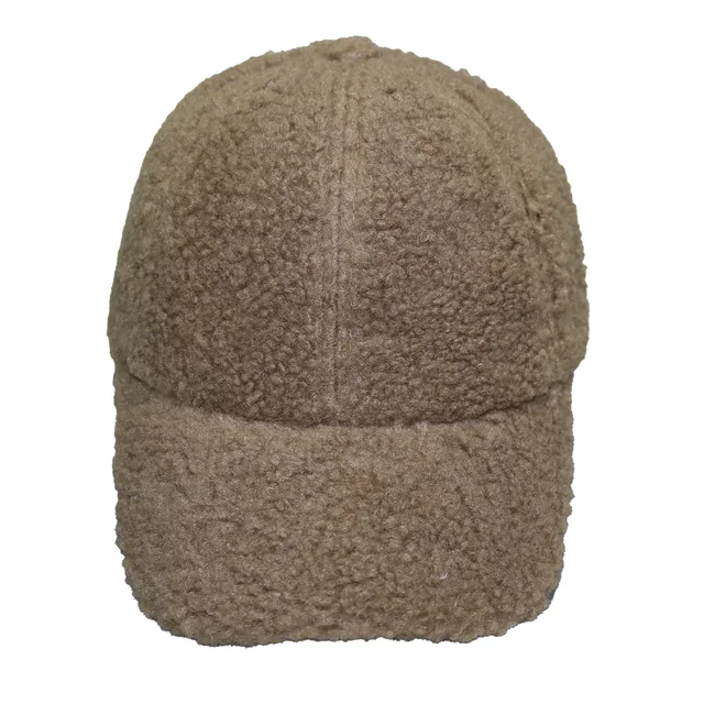 #108620BG - Gorra 6 gajos de corderito beige