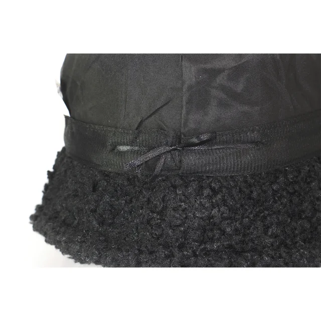 #142962BK - Sombrero piluso en corderito negro de adulto.