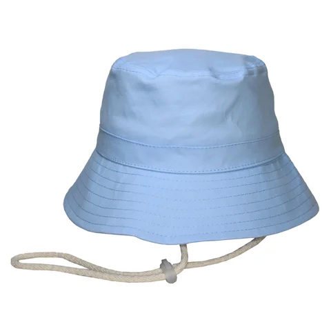 #401517VEIACEP - Bucket hat con cordón en gabardina pastel celeste