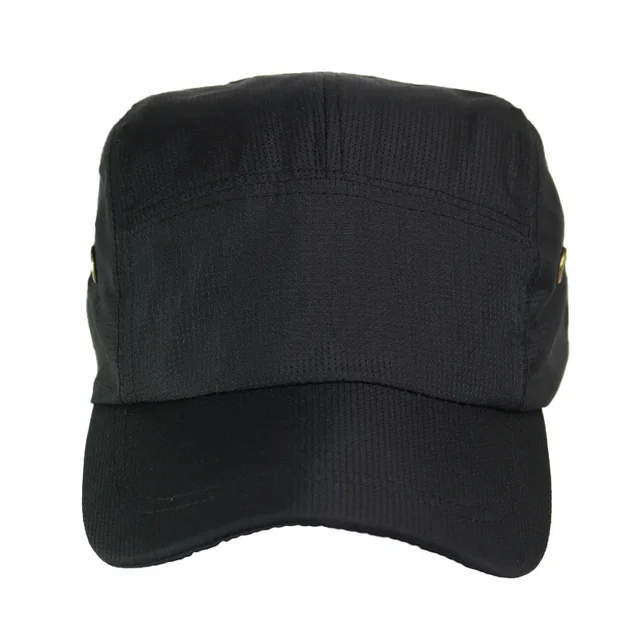 #108580BK - Gorra negra de poliester visera curva