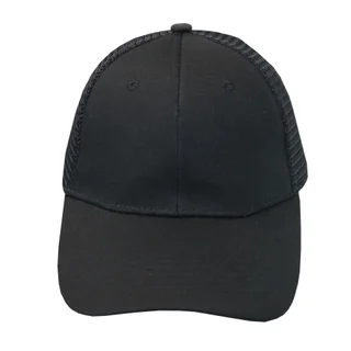 #107731BKBK - Gorra trucker visera curva 6 paneles negro. - Vista 2