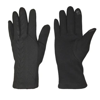 Guantes tejidos trenzas negro - Vista 1