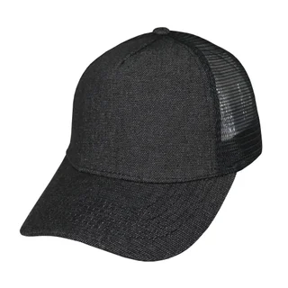 #108490BK - Gorra trucker de adulto en jean negro - Vista 1
