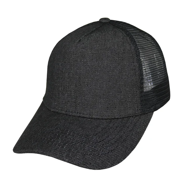 #108490BK - Gorra trucker de adulto en jean negro