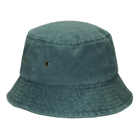 #142870MG - Bucket hat pigmentado prelavado verde