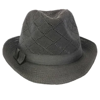 #264424Bk - Sombre Gardelito infantil en hilo con cinta bross negra en la copa - Vista 3
