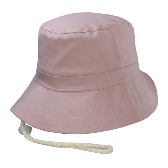 #401523VEIARSP - Bucket hat con cordón en gabardina rosa.