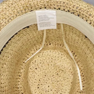 Sombrero unisex  para adulto fedora de raffia natural - Vista 2