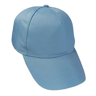 #1258cl - Gorra 5 gajos visera curva celeste - Vista 1