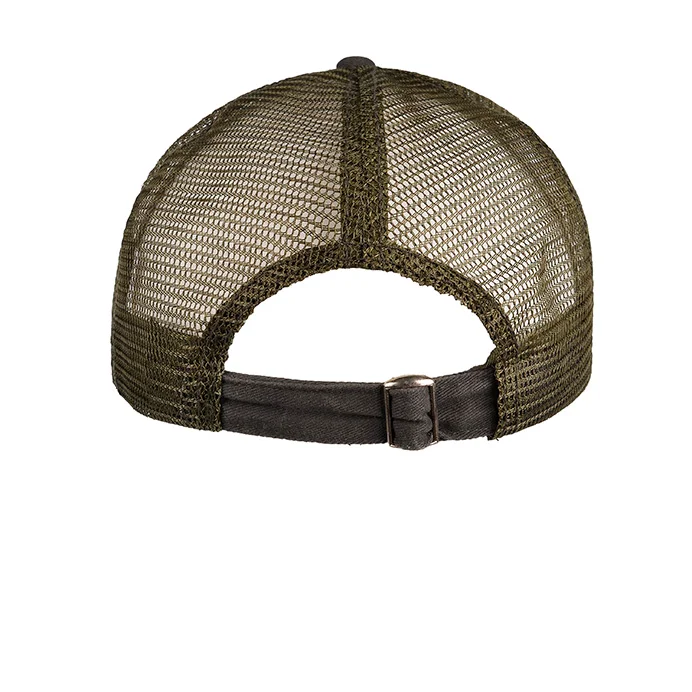 #107380CRMZ - Gorra trucker de adulto pigmentada en tela polo