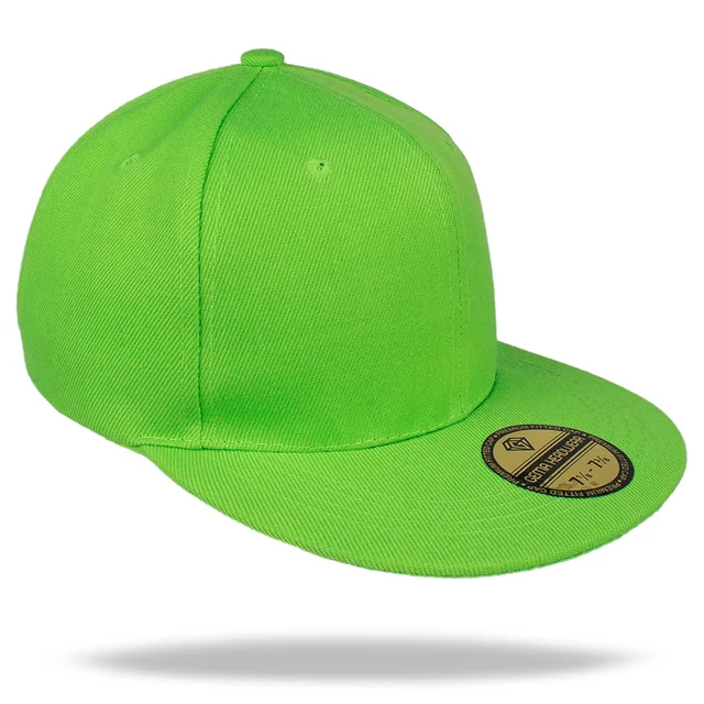 Gorra visera plana de acrílico para adulto verde lima