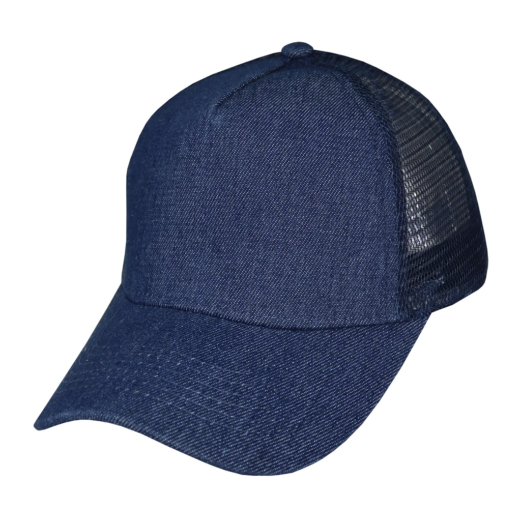 #108490NY - Gorra trucker de adulto en jean azul