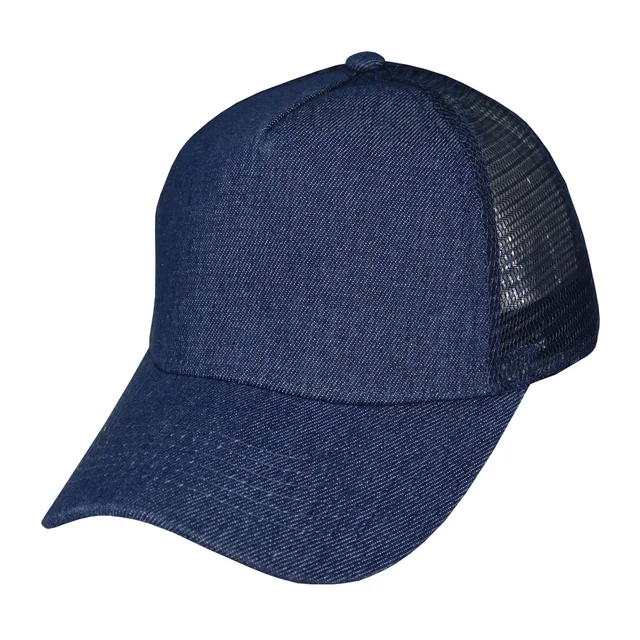 #108490NY - Gorra trucker de adulto en jean azul