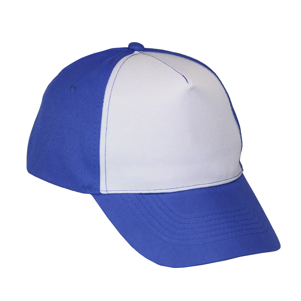#1058RYWH - GORRA 5 GAJOS VISERA CURVA CON FRENTE BLANCO