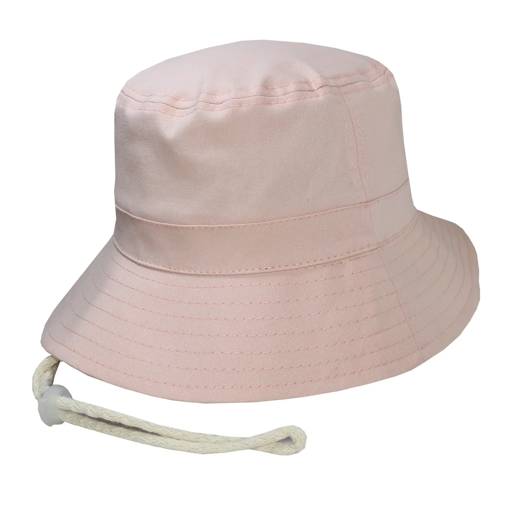 #401521VEIASAP - Bucket hat con cordón en gabardina salmon.