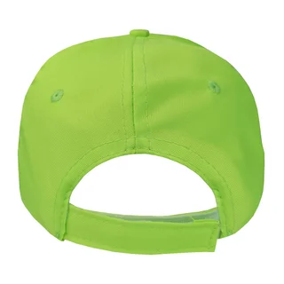 #1258VF - Gorra 5 gajos visera curva verde fluo - Vista 3