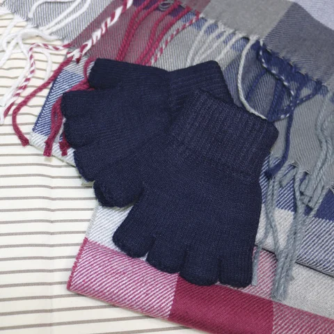 Guantes magicos sin dedos color azul