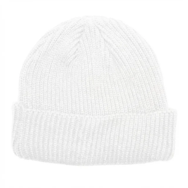 #53600wh - Gorro canelón simple con puño ancho