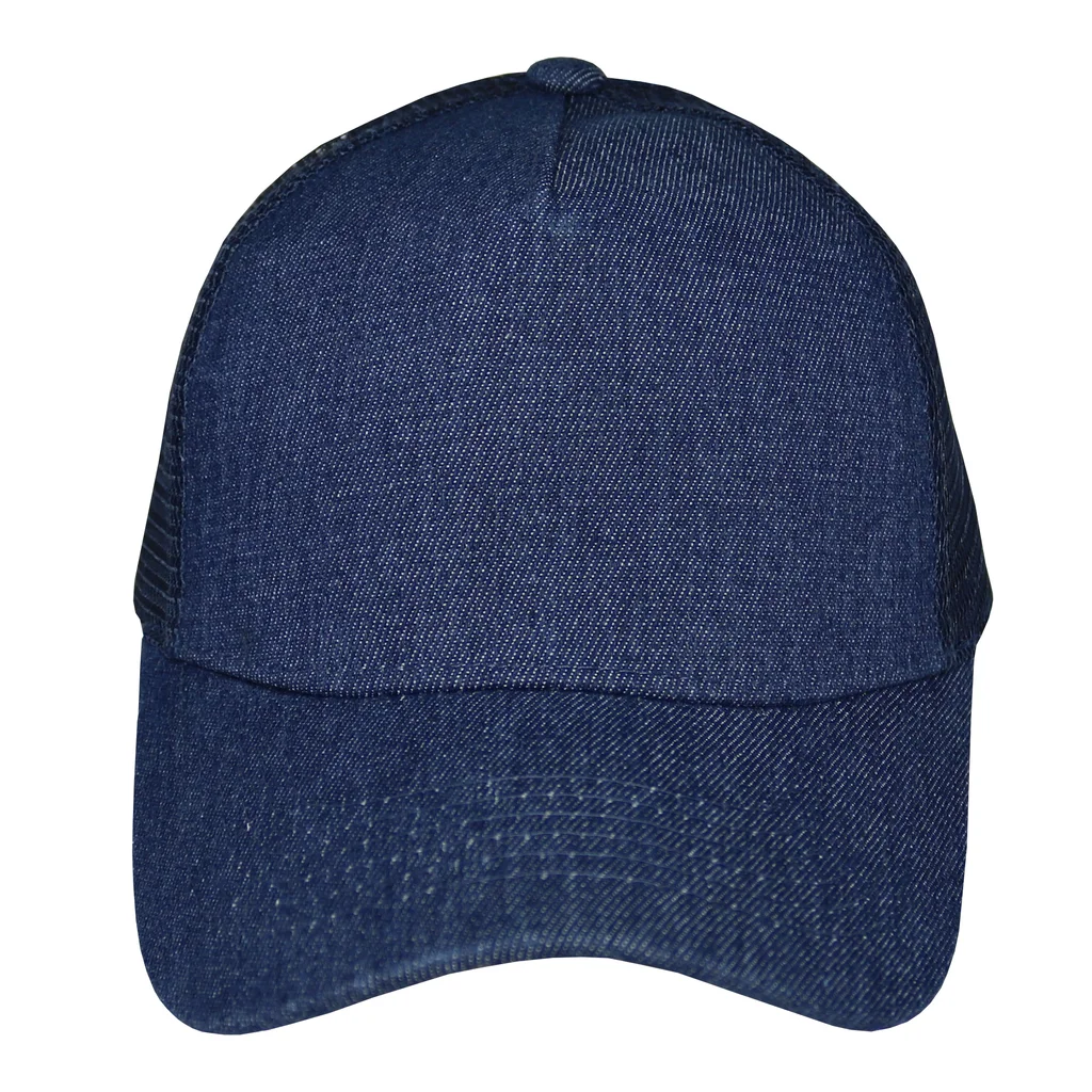 #108490NY - Gorra trucker de adulto en jean azul