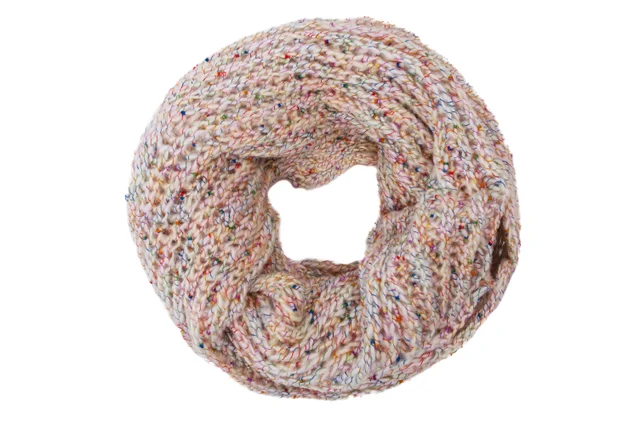 Cuello tejido tubular blanco