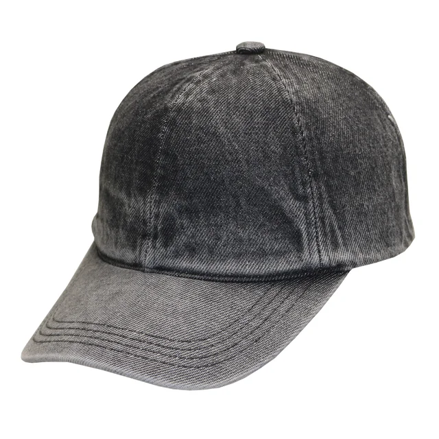 #108720BK - Gorra jean de adulto visera curva ajuste de hebilla