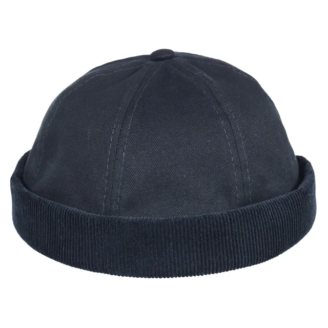 #211140BK - Casquete de gabardina y corderoy